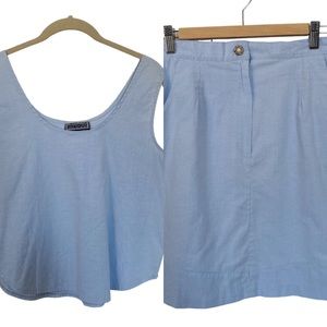 90s Vintage matching skirt and tank top set